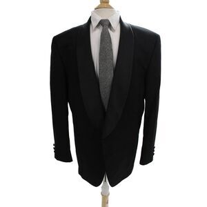 Pierre Balmain Mens Tuxedo Blazer Black 100% Wool Size 44